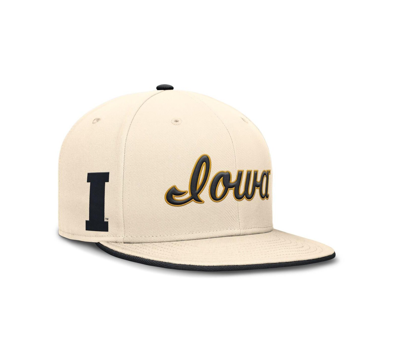 Nike Men's Natural Iowa Hawkeyes Primetime True Performance Fitted Hat