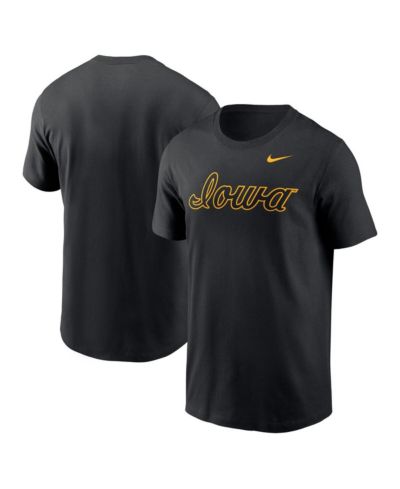 Мужская футболка Nike Black Iowa Hawkeyes Baseball Wordmark