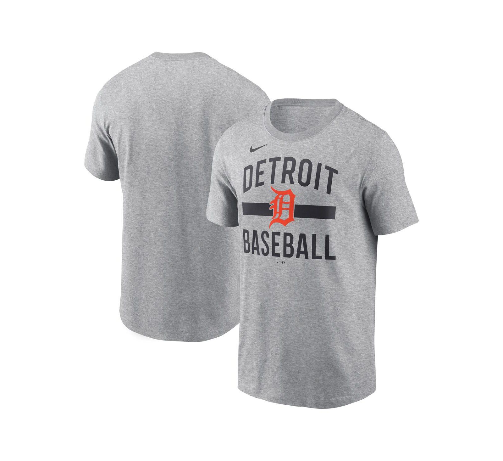 Мужская футболка Nike Heather Gray Detroit Tigers Arched