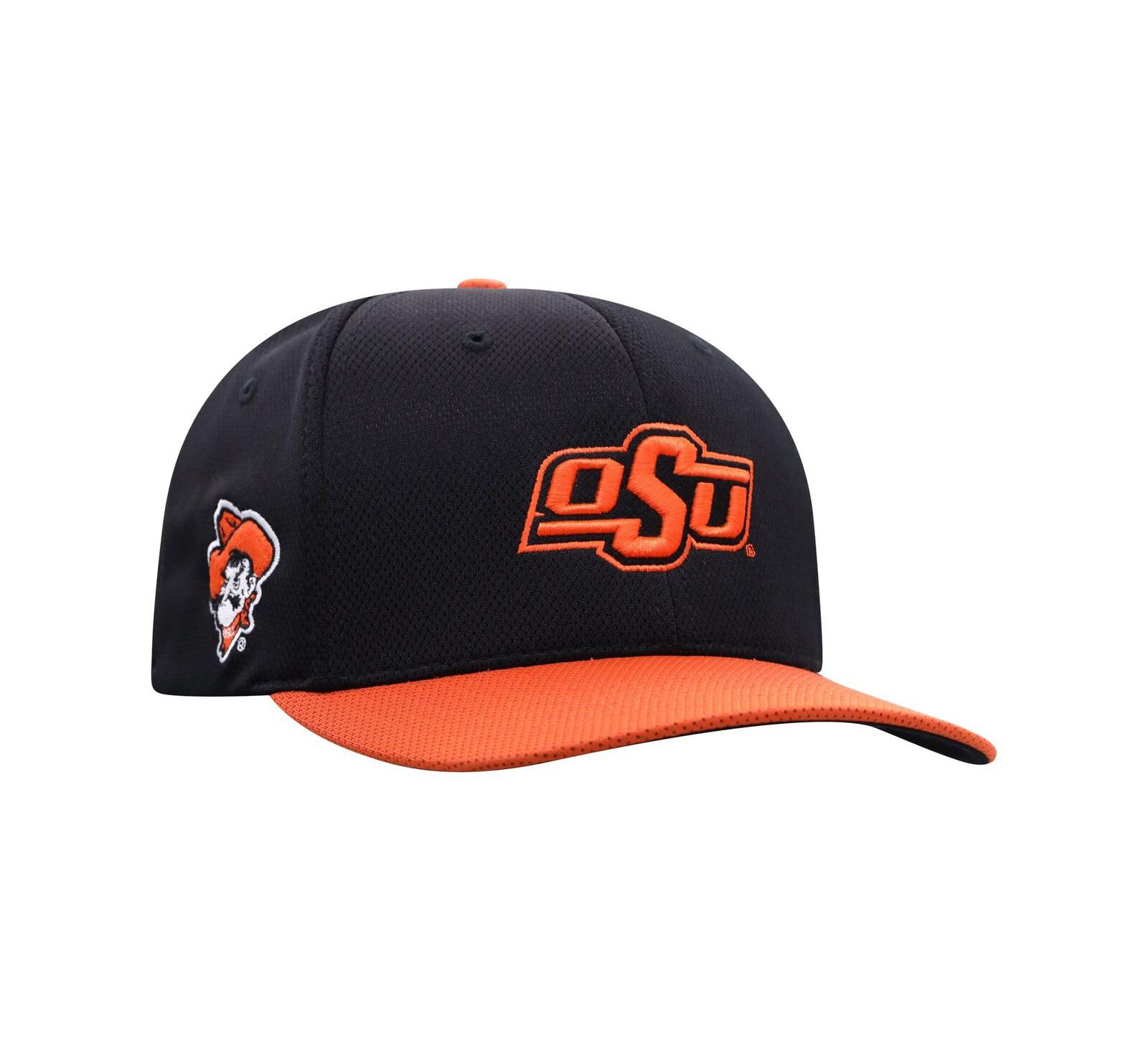 Мужская кепка Top of the World Oklahoma State Cowboys Reflex Fitted черного цвета