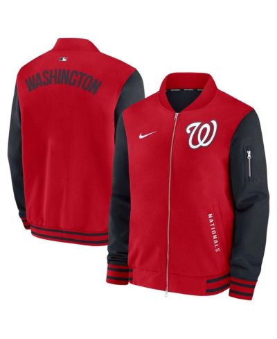 Мужская бомбер-куртка Nike Washington Nationals Authentic Collection Red/Navy Full-Zip