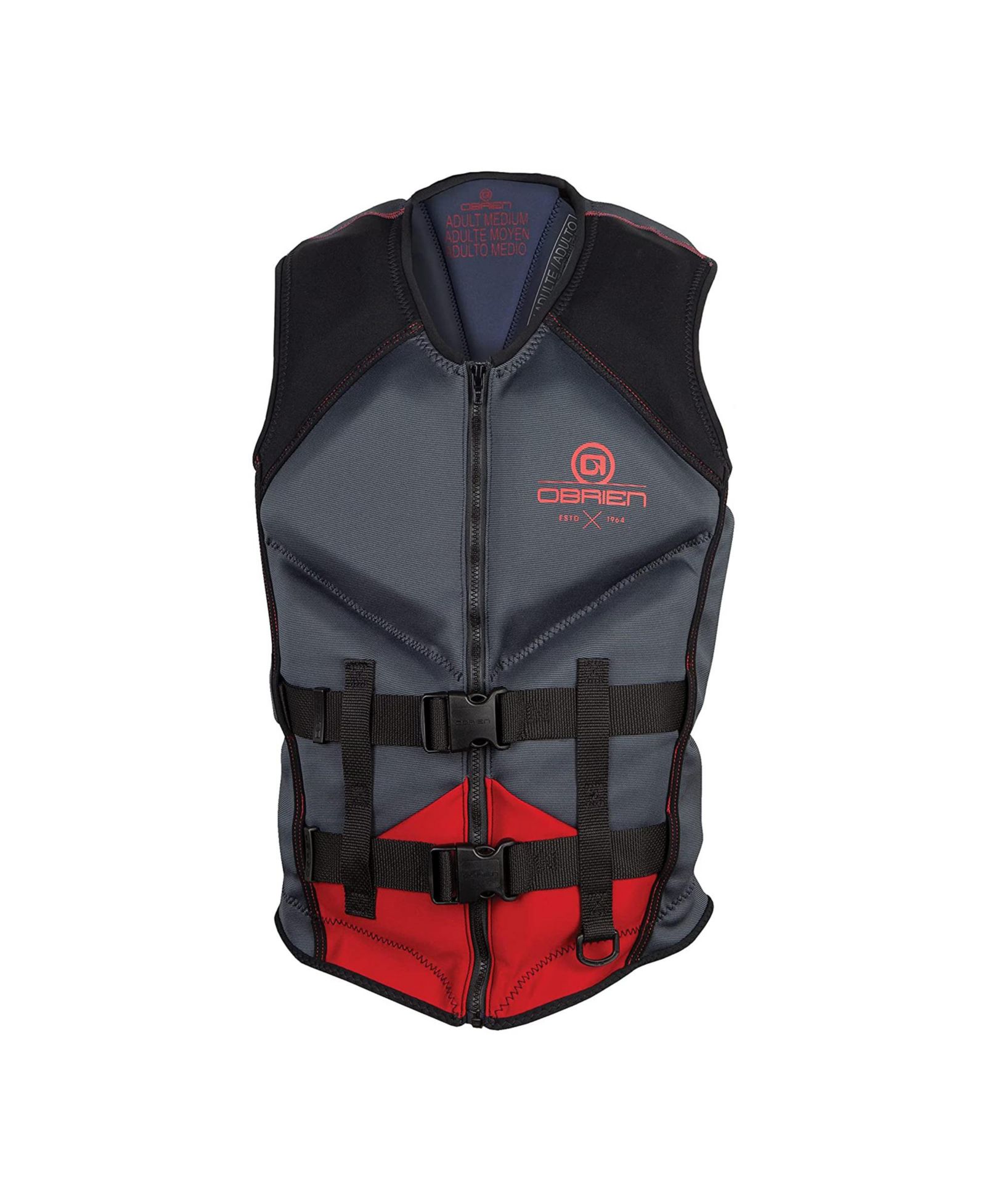 O'Brien Мужской спасательный жилет Recon Flex Fit Neoprene, Small, Red