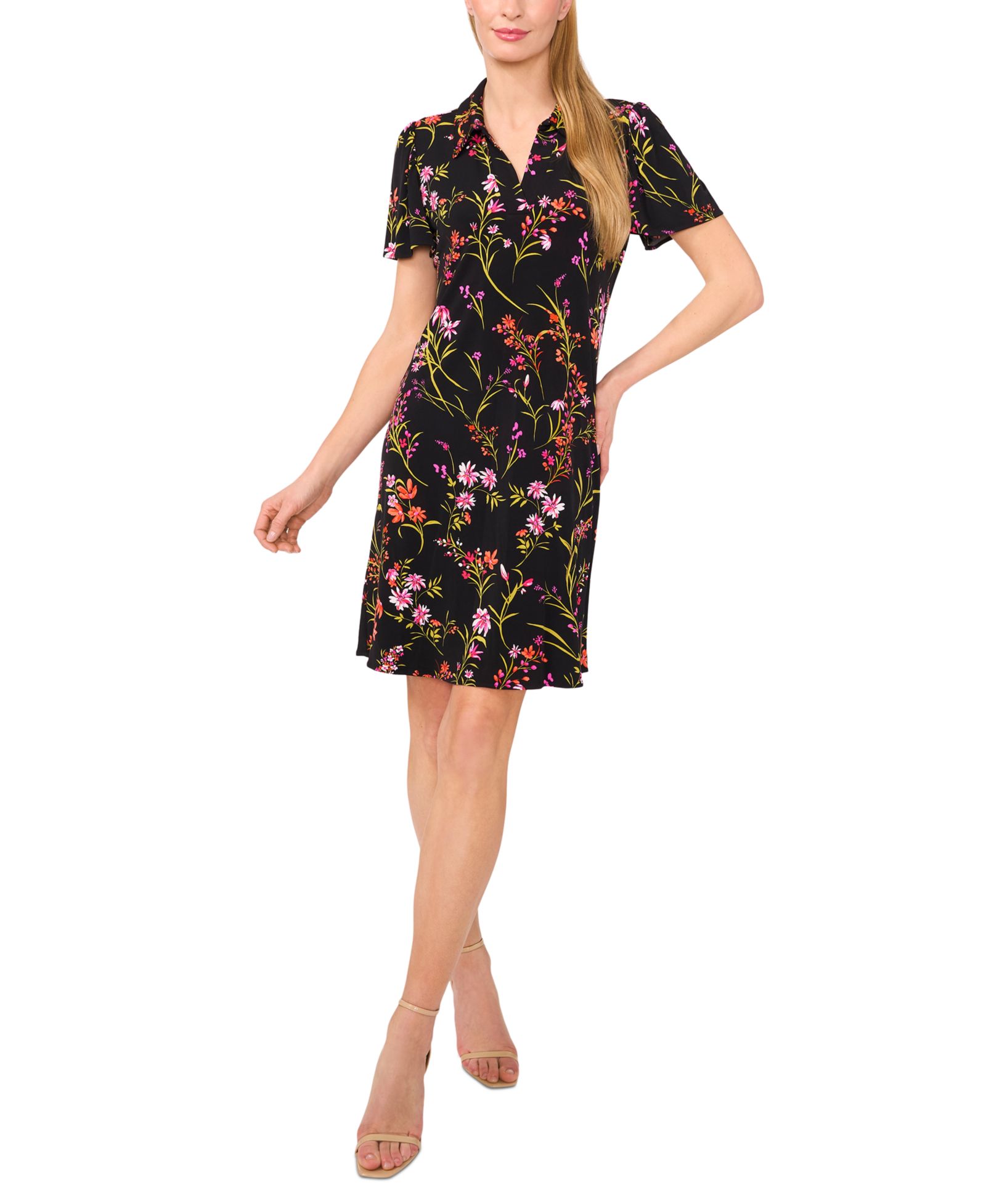 Женское трикотажное поло CeCe Short-Sleeve Printed Knit