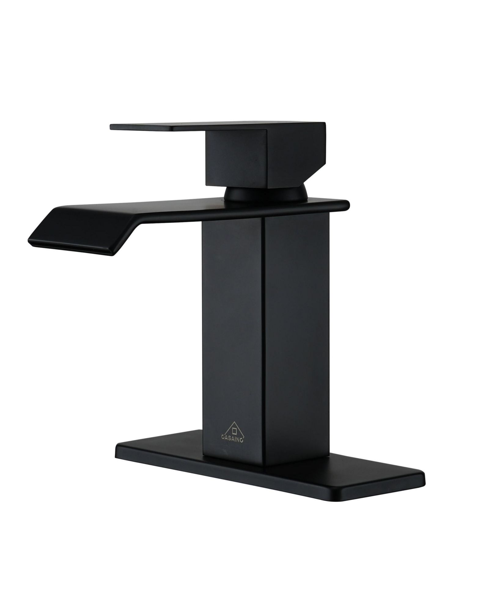 Boyel Living Single-Handle Waterfall Bathroom Sink Faucet in Lead-Free 304 Stainless Steel with Hot/Cold Water Function