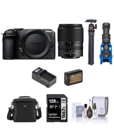Nikon Z 30 DX Mirrorless Camera w/18-140mm Lens, w/128GB Card, Battery, Mic