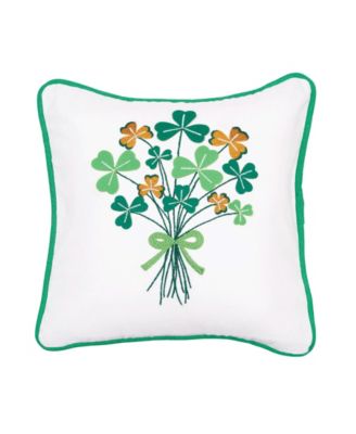 Декоративная хлопковая мини-подушка C&F Home с вышивкой Shamrock, 10" x 10"