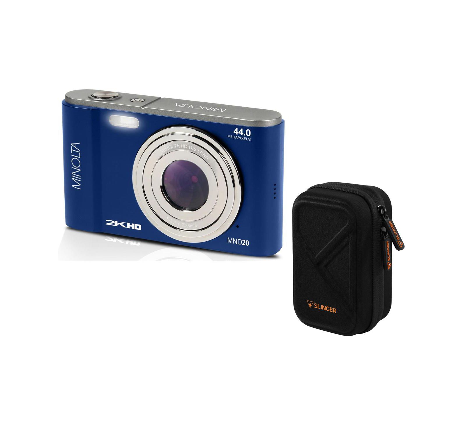 Цифровой фотоаппарат Minolta MND20 44 MP 2.7K Ultra HD с чехлом