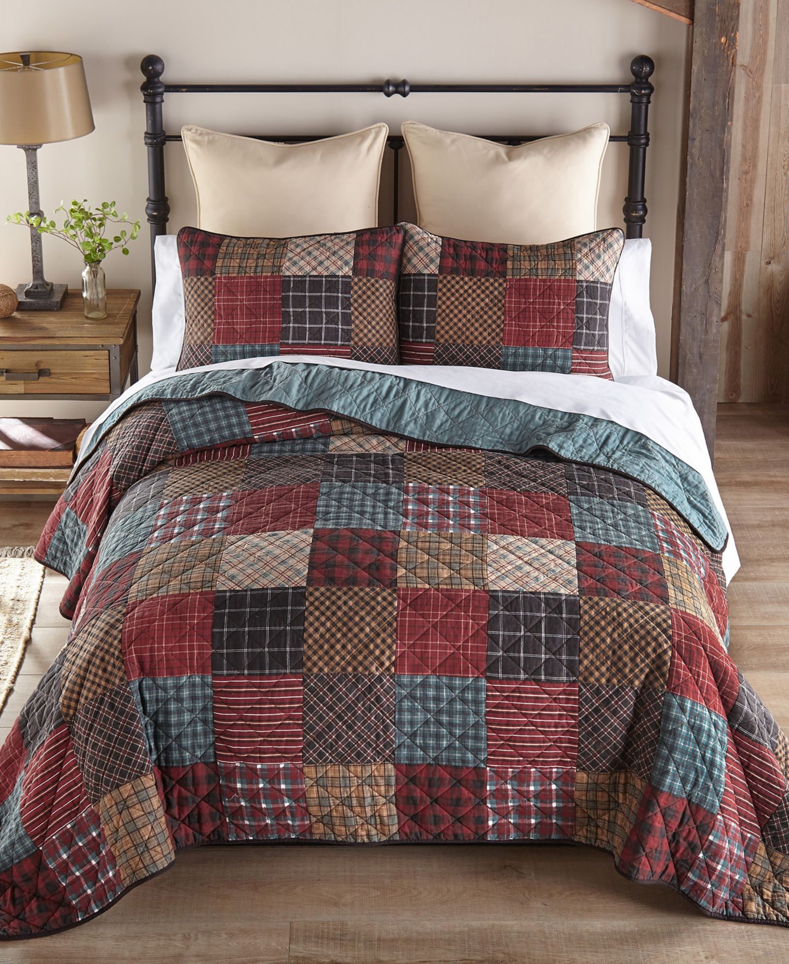 Donna Sharp Appalachia Plaid 3-Pc. Quilt Set, Queen