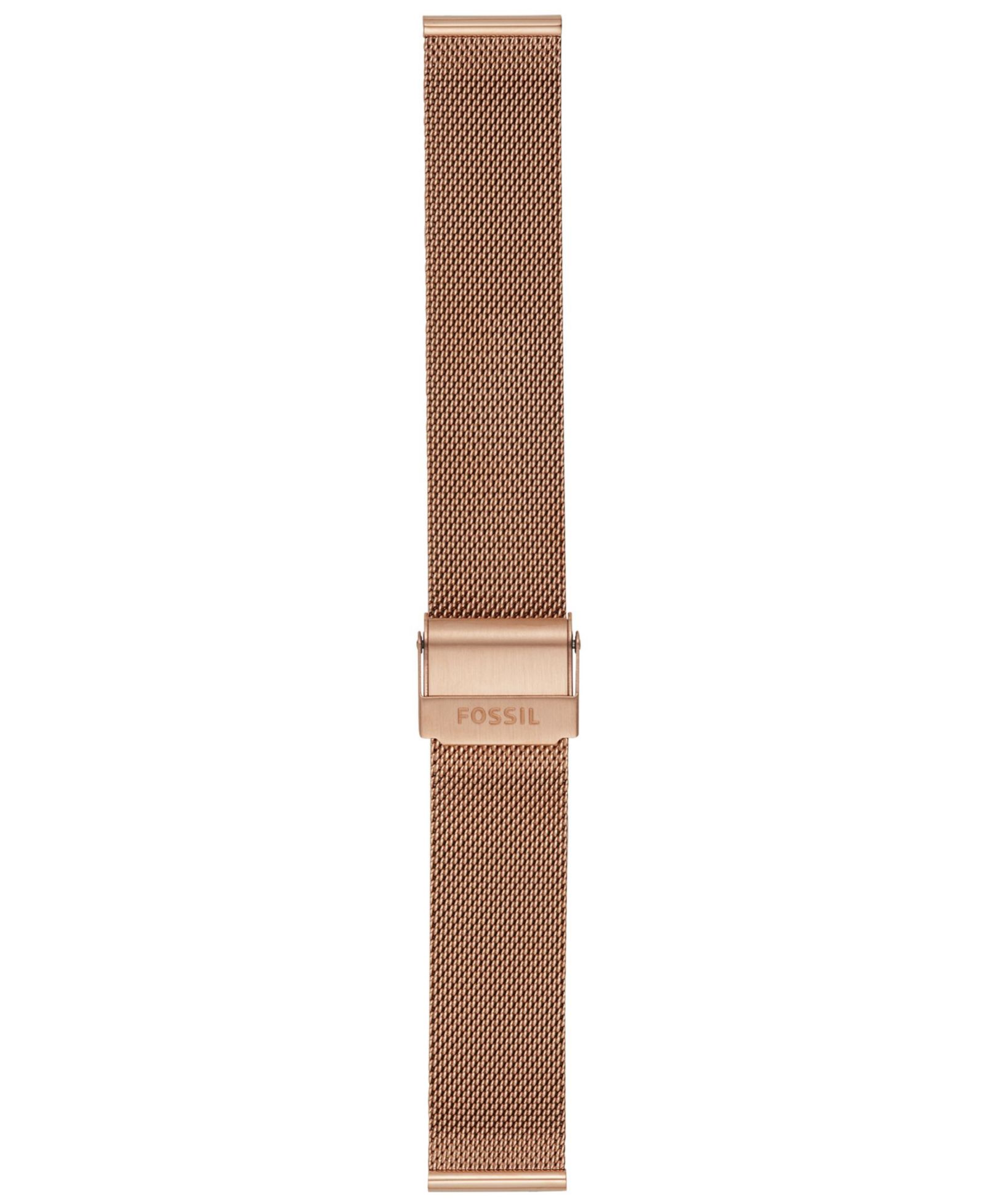 Женские часы Fossil Rose Gold-Tone Stainless Steel Mesh Band, 18mm