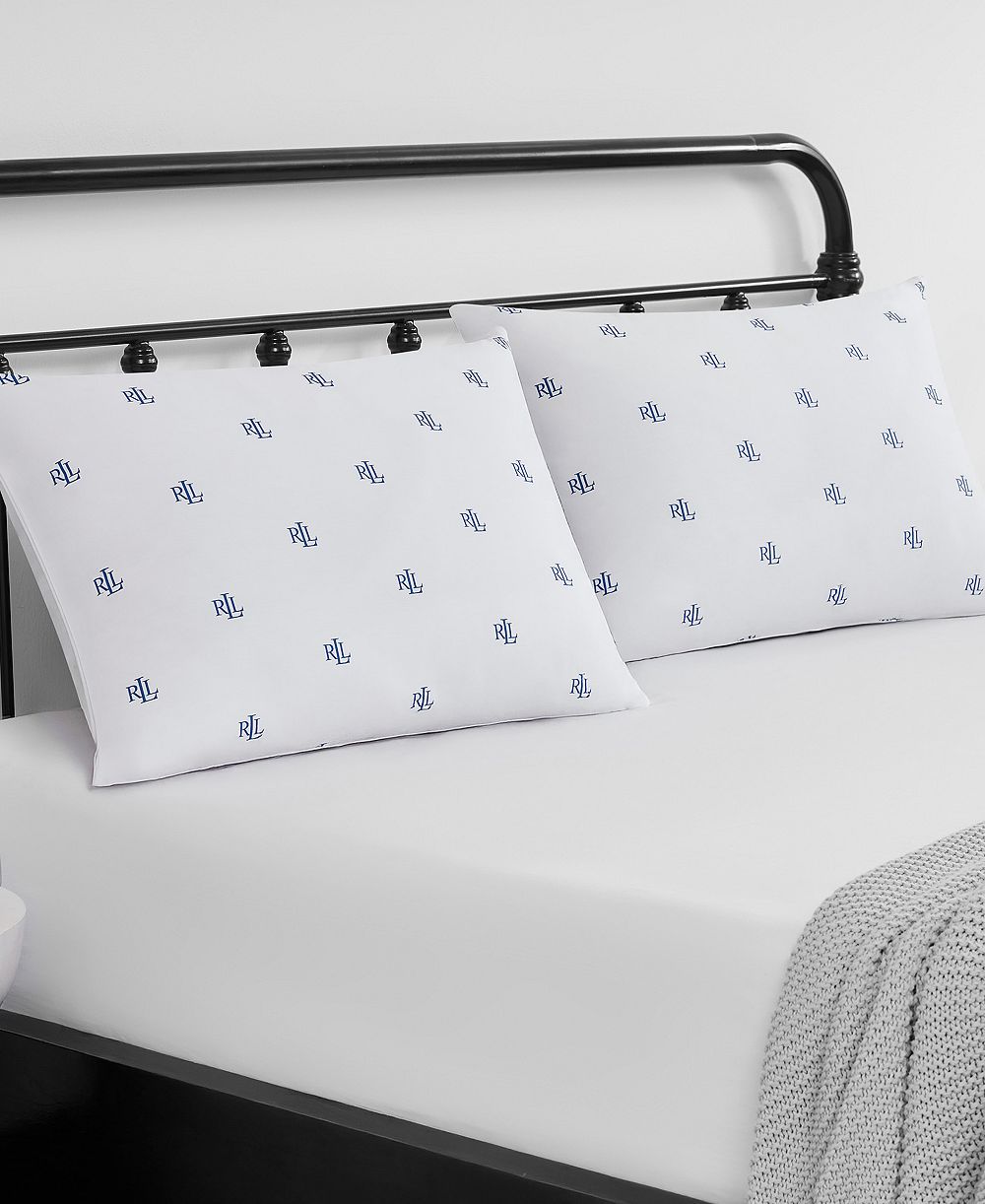 Lauren Ralph Lauren Logo Medium Density 2-Pack Down Alternative Pillow, King