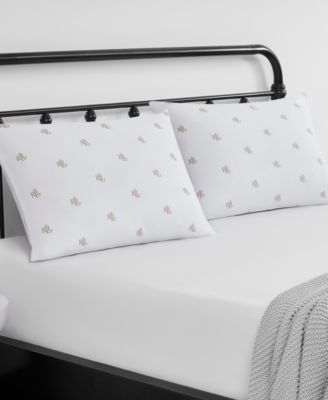 Lauren Ralph Lauren Logo Firm Density 2-Pack Down Alternative Pillow, King