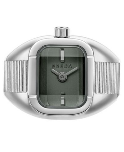 Наручные кольцо-часы BREDA 'Nocturne' Silver Expandable, 16mm