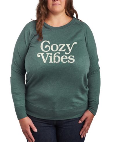 Hybrid Apparel Plus Size Cozy Vibes Graphic Pullover T-Shirt
