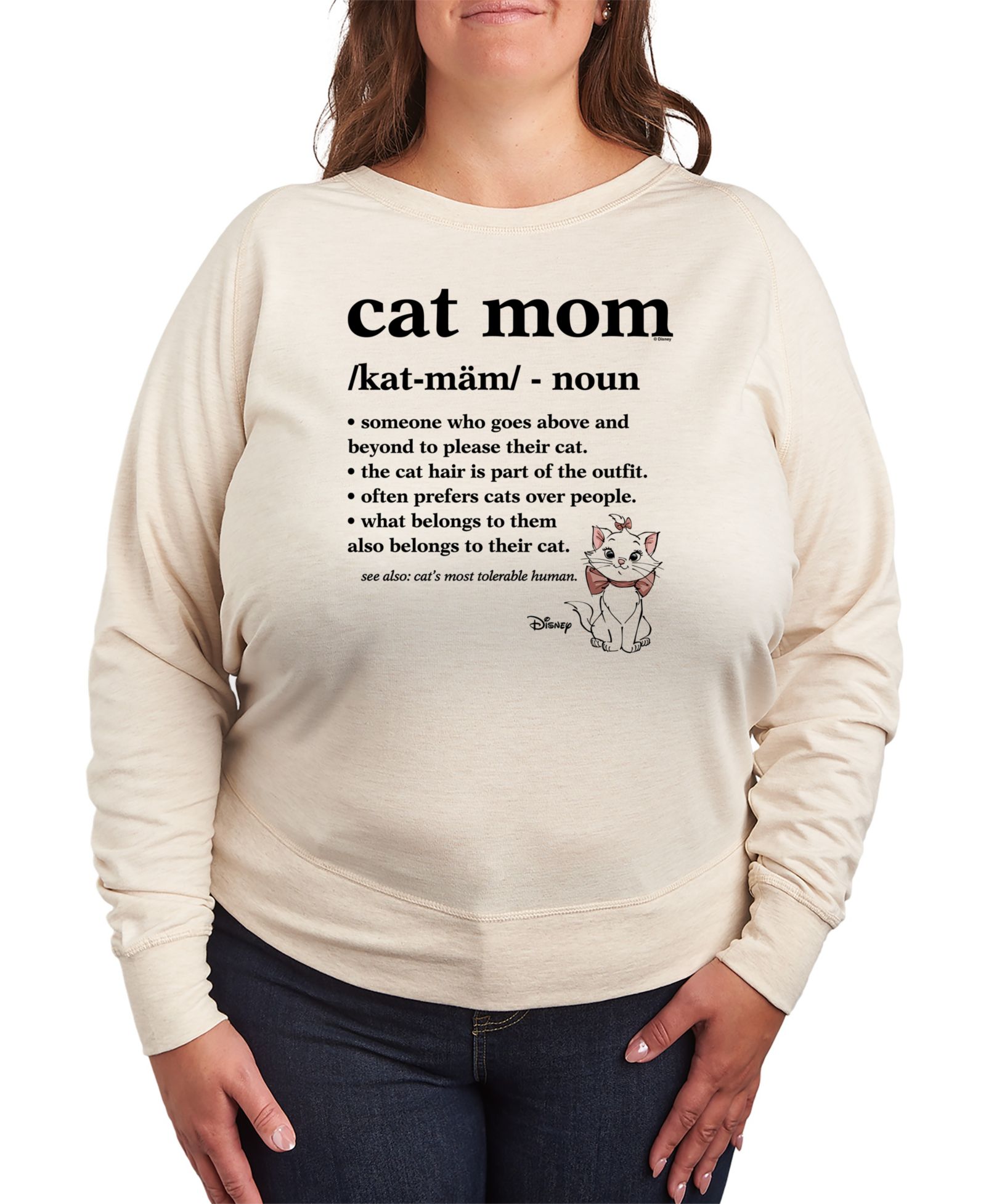 Женская футболка Hybrid Apparel Plus Size The Aristocrats Cat Mom с принтом