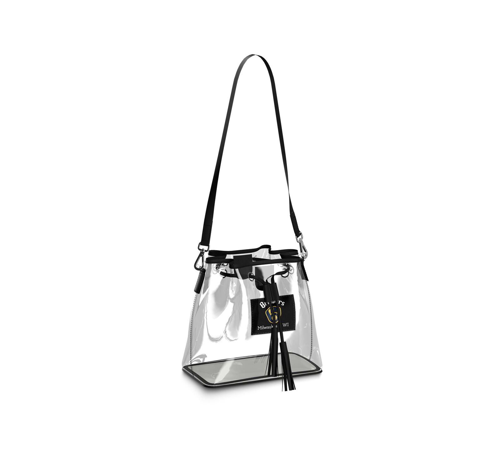 WEAR by Erin Andrews Milwaukee Brewers Clear Stadium Bucket Purse