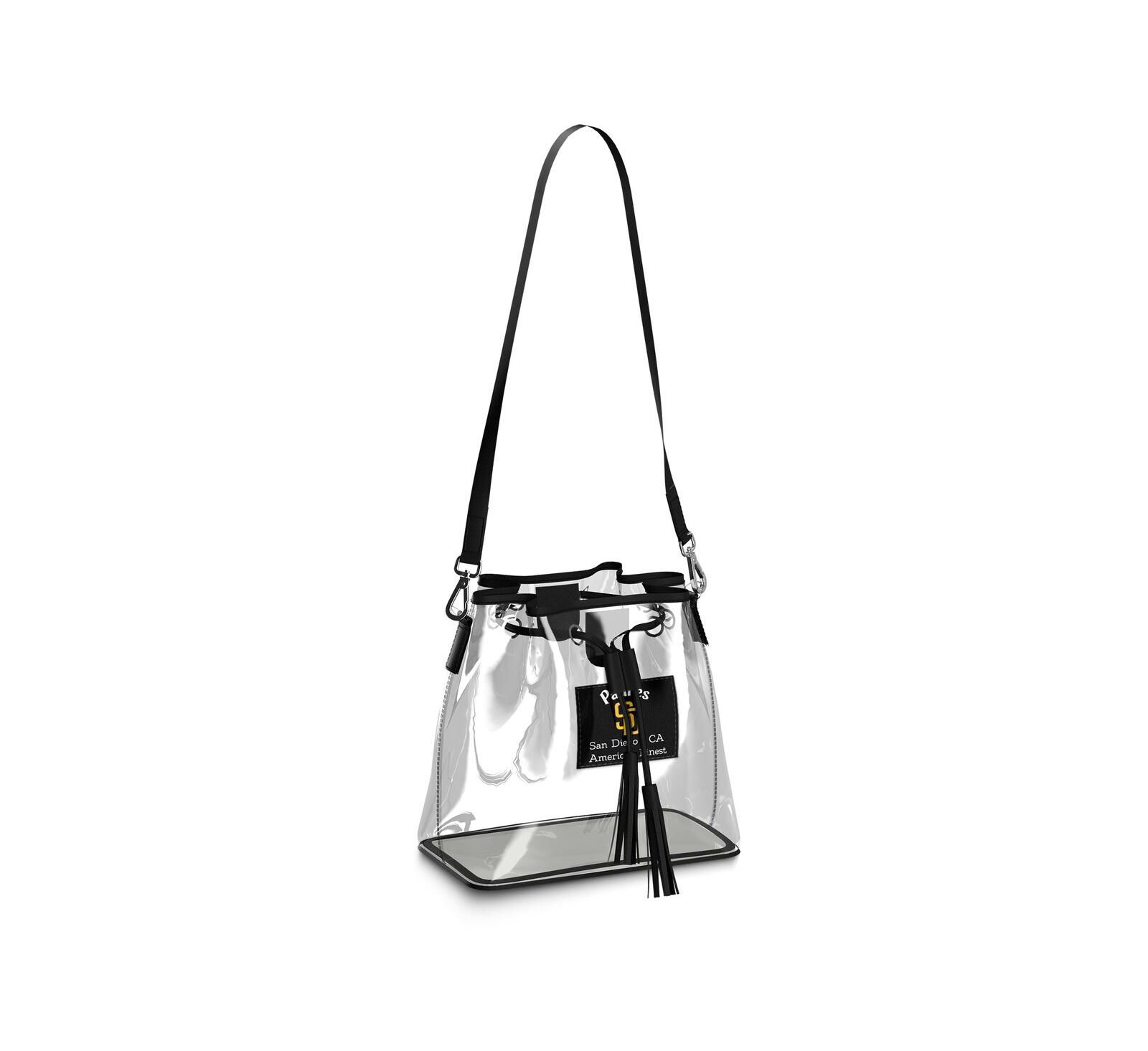 WEAR by Erin Andrews San Diego Padres Clear Stadium Bucket Purse