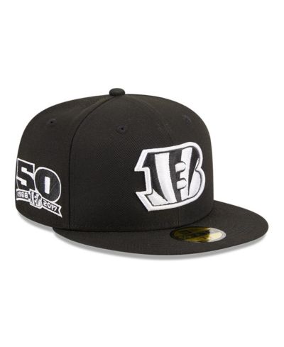 Мужская кепка New Era, черная, Cincinnati Bengals Main Patch 59FIFTY, плотно прилегающая