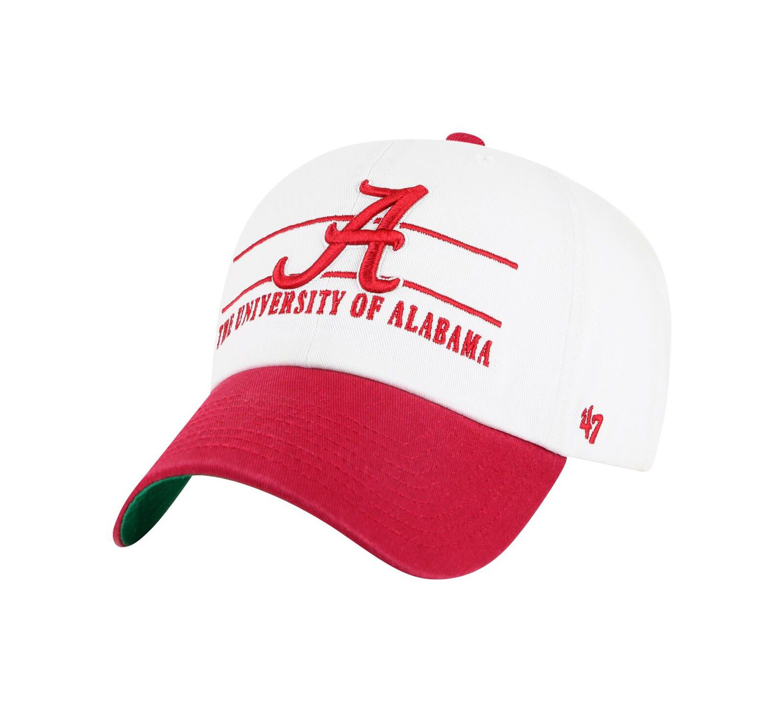 Мужская '47 Brand White Alabama Crimson Tide Gridiron Clean Up Adjustable Hat