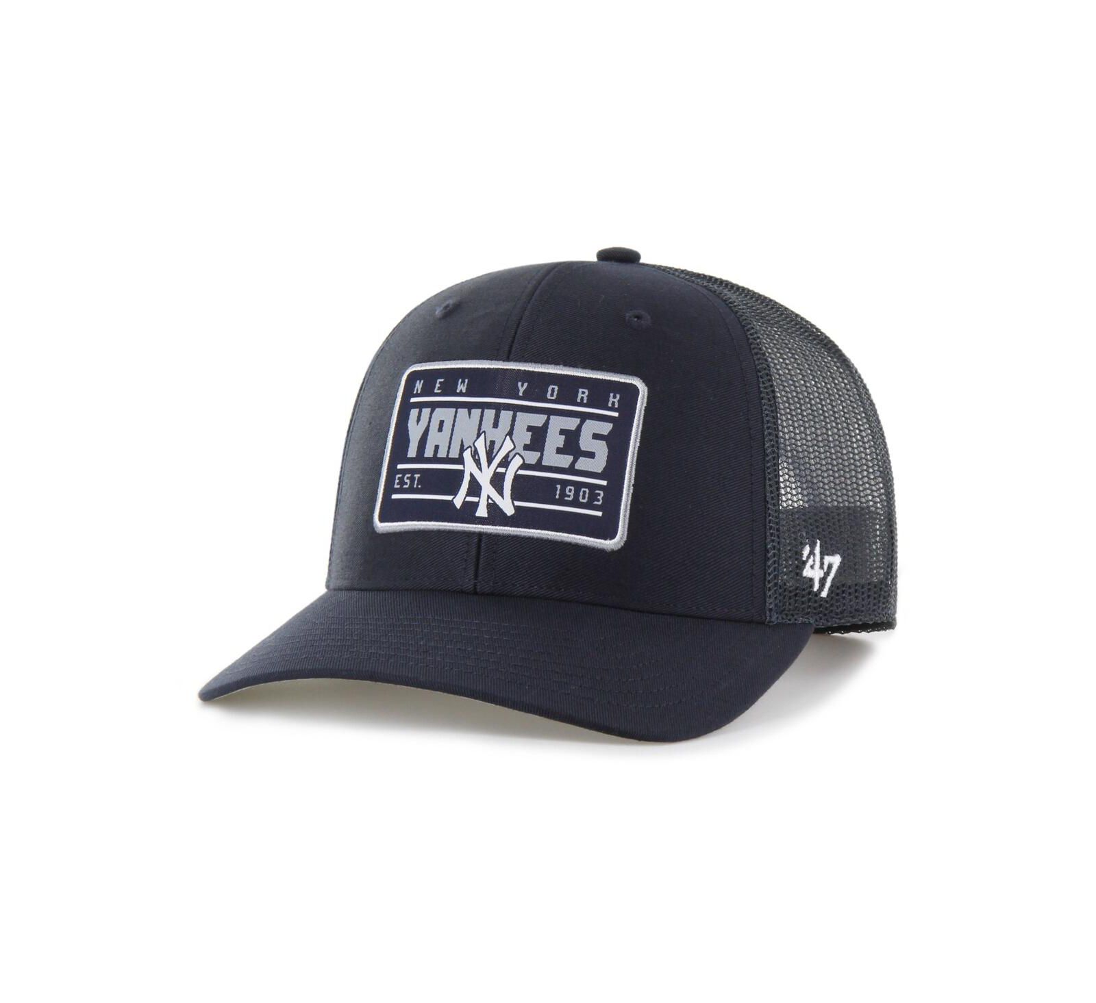 Мужская кепка-тракер '47 Brand Navy New York Yankees Hardline регулируемая