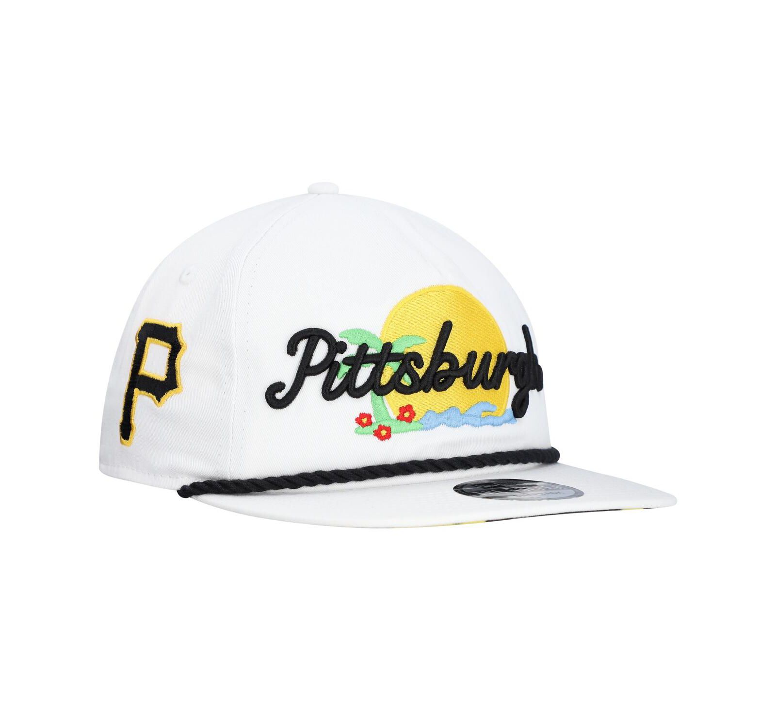 New Era Men's White Pittsburgh Pirates Paradise Golfer Adjustable Hat