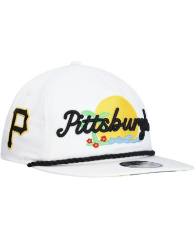 Мужская регулируемая кепка New Era White Pittsburgh Pirates Paradise Golfer