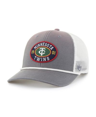 '47 Brand Мужская кепка Trucker с завязками Tide Sweep цвета Gray/White (Minnesota Twins)