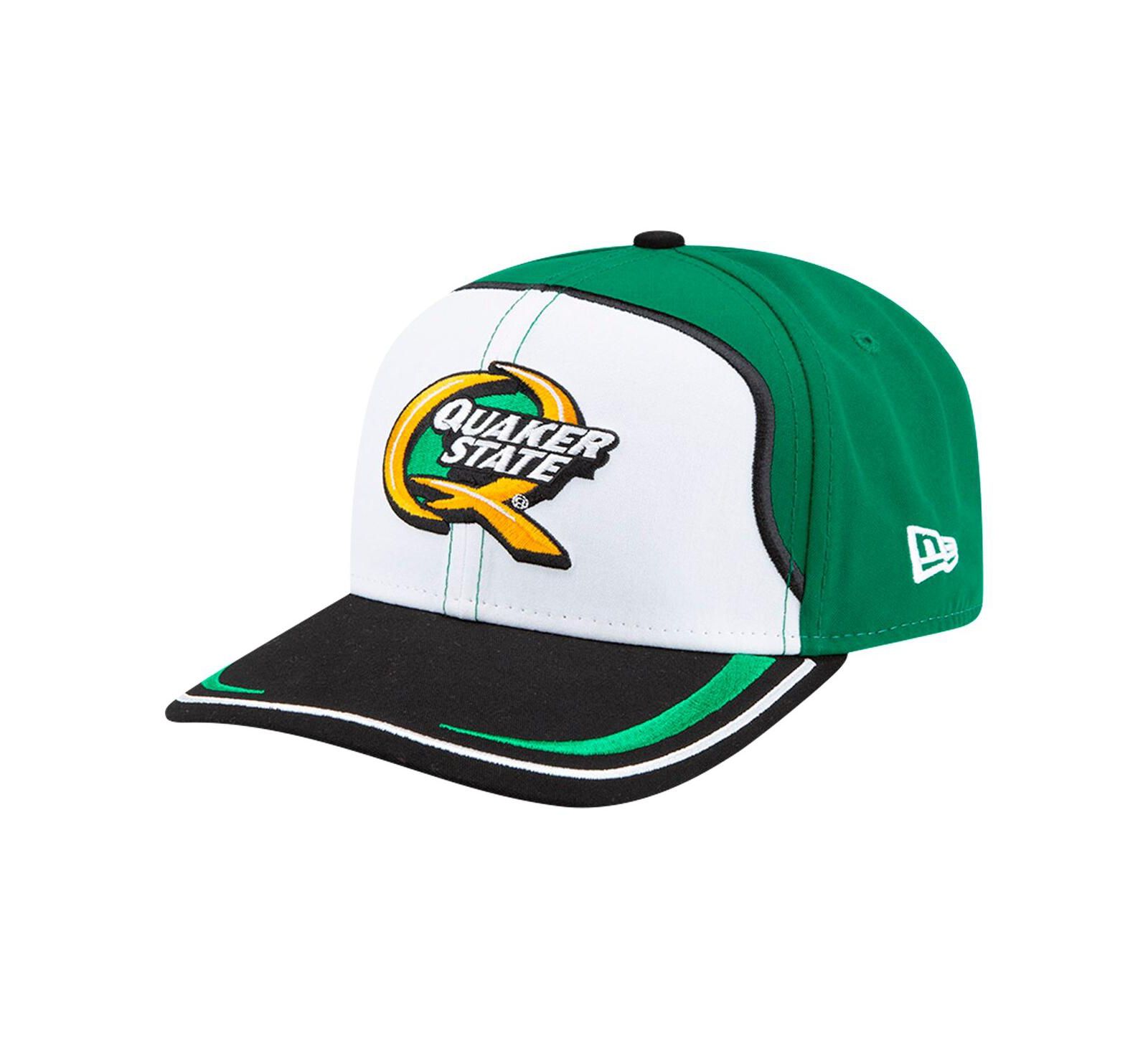 Мужская кепка New Era Mark Martin Quaker State 9SEVENTY Stretch-snap, белая/зеленая