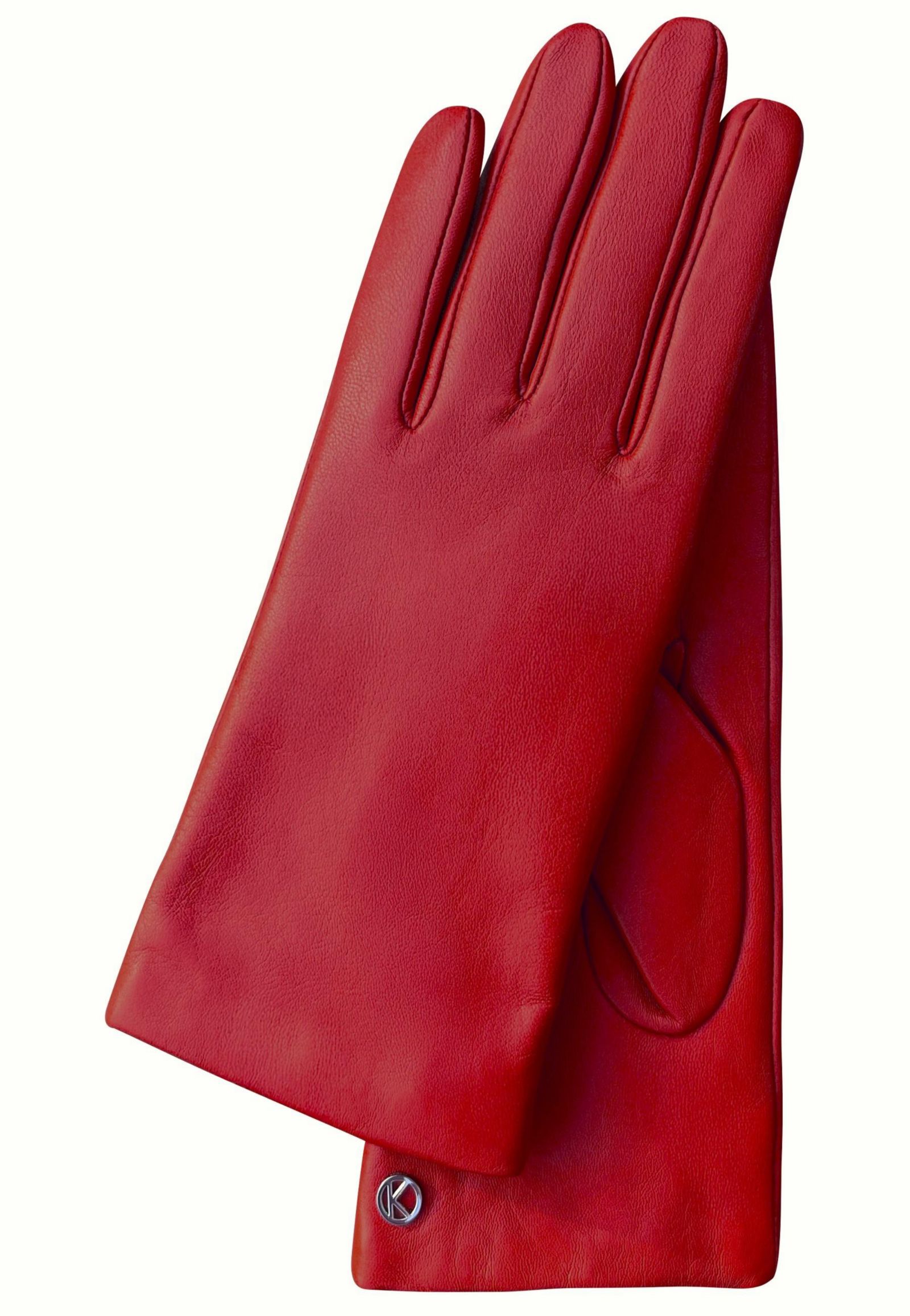 Women`s extra long Premium Lamb Leather Touchscreen Gloves Style Lola Long Cashmere Lining