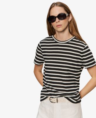 Sanctuary Women's Striped Crewneck Textured T-Shirt