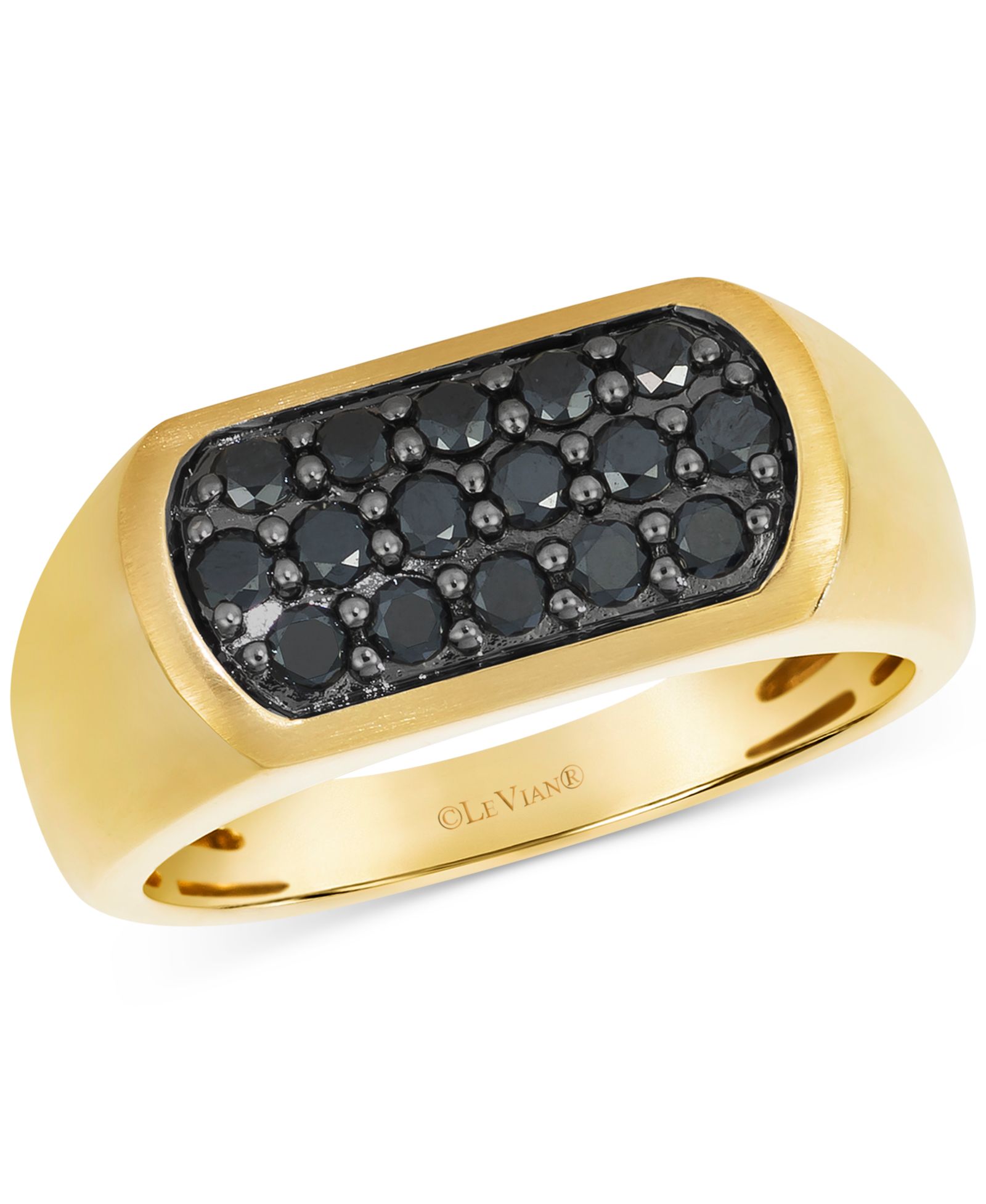 Le Vian® Men's Blackberry Diamond Oval Cluster Ring (3/4 ct. t.w.) in 14k Gold