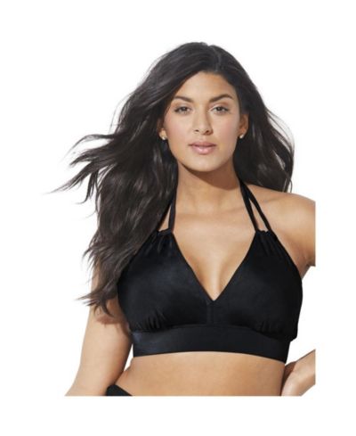 Swimsuits for All Women's Loop Strap Halter Bikini Top