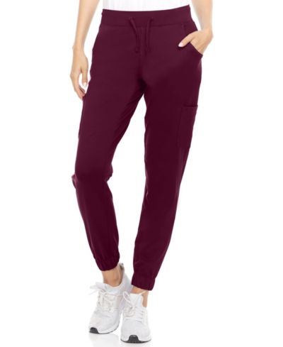 Женские брюки-джоггеры Medichic Mid Rise Six Pocket Yoga, Wine, Large