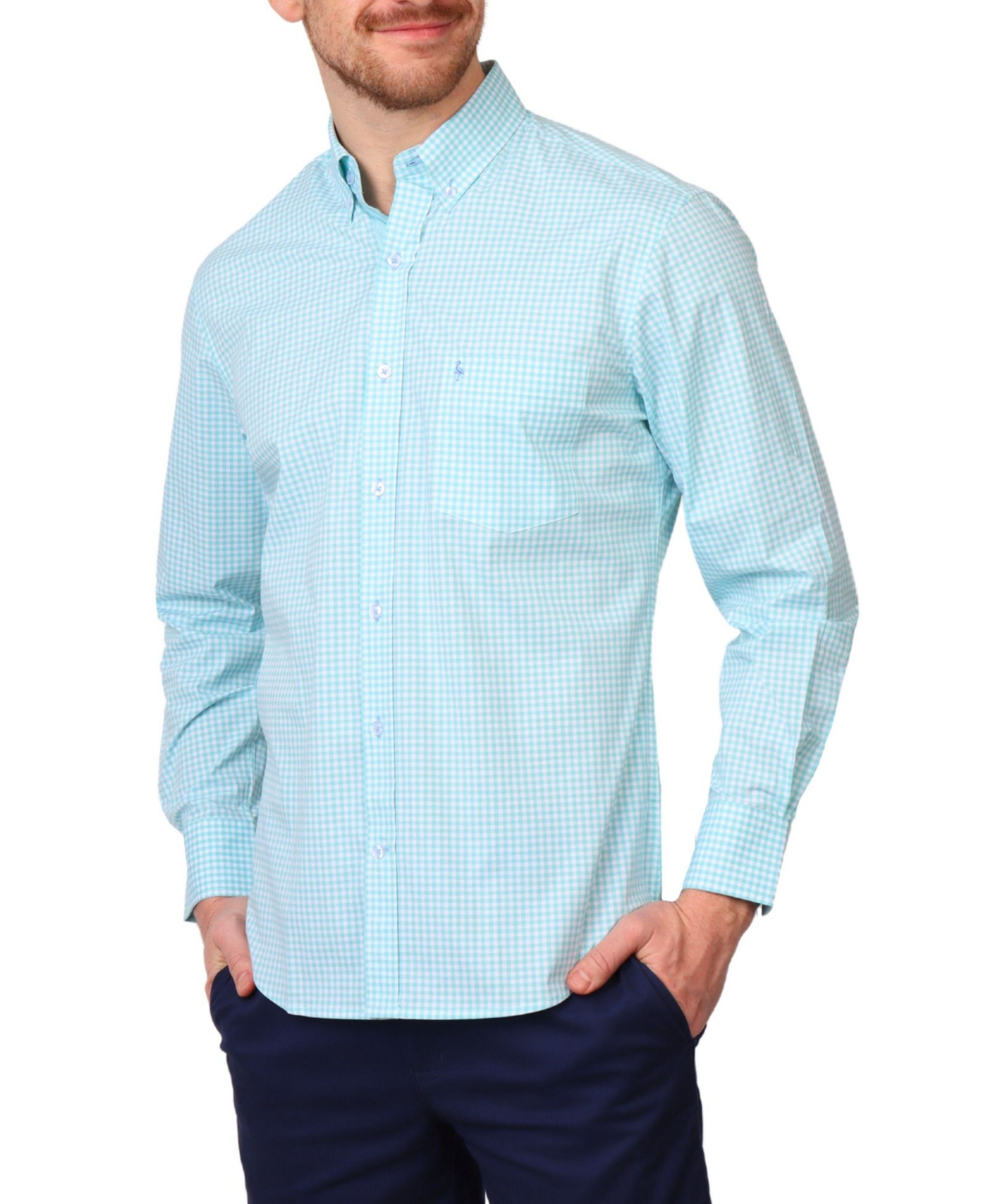 Мужская рубашка Tailorbyrd Men's Signature Gingham Long Sleeve