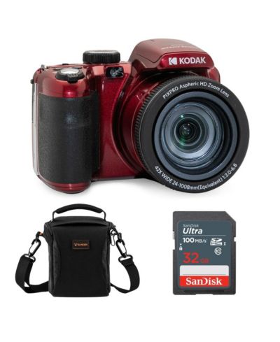 Kodak PIXPRO AZ425 Astro Zoom 20MP Full HD Digital Camera, Bundle with 32GB Memory Card and Camera Bag