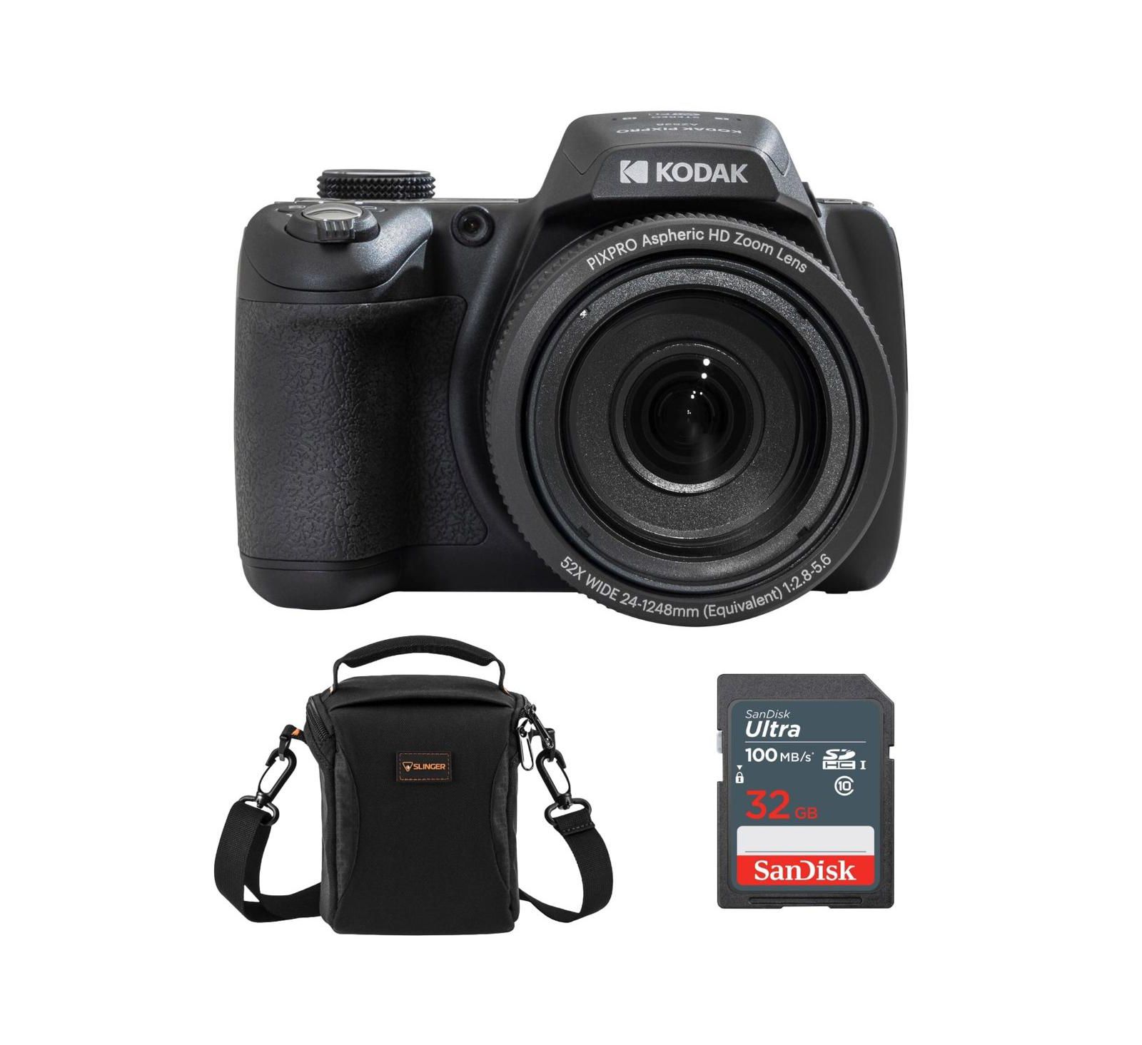 Kodak PIXPRO AZ528 Astro Zoom 16MP Full HD Digital Camera, Bundle with 32GB Memory Card and Camera Bag