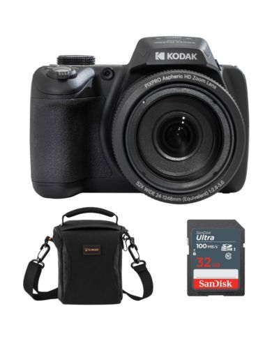 Kodak PIXPRO AZ528 Astro Zoom 16MP Full HD Digital Camera, Bundle with 32GB Memory Card and Camera Bag