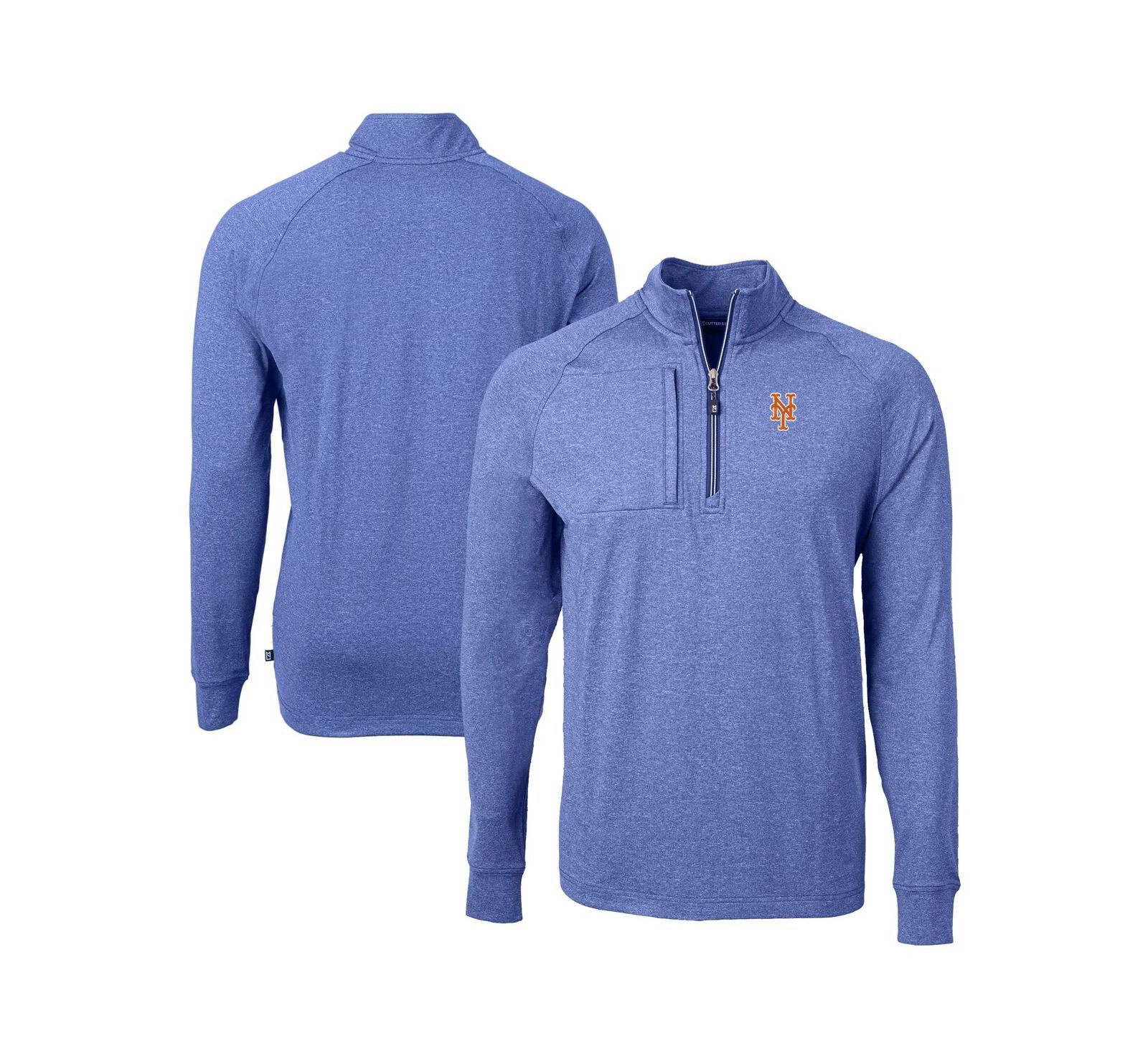 Мужской свитшот Cutter & Buck New York Mets Adapt Eco Knit Stretch, Heather Royal