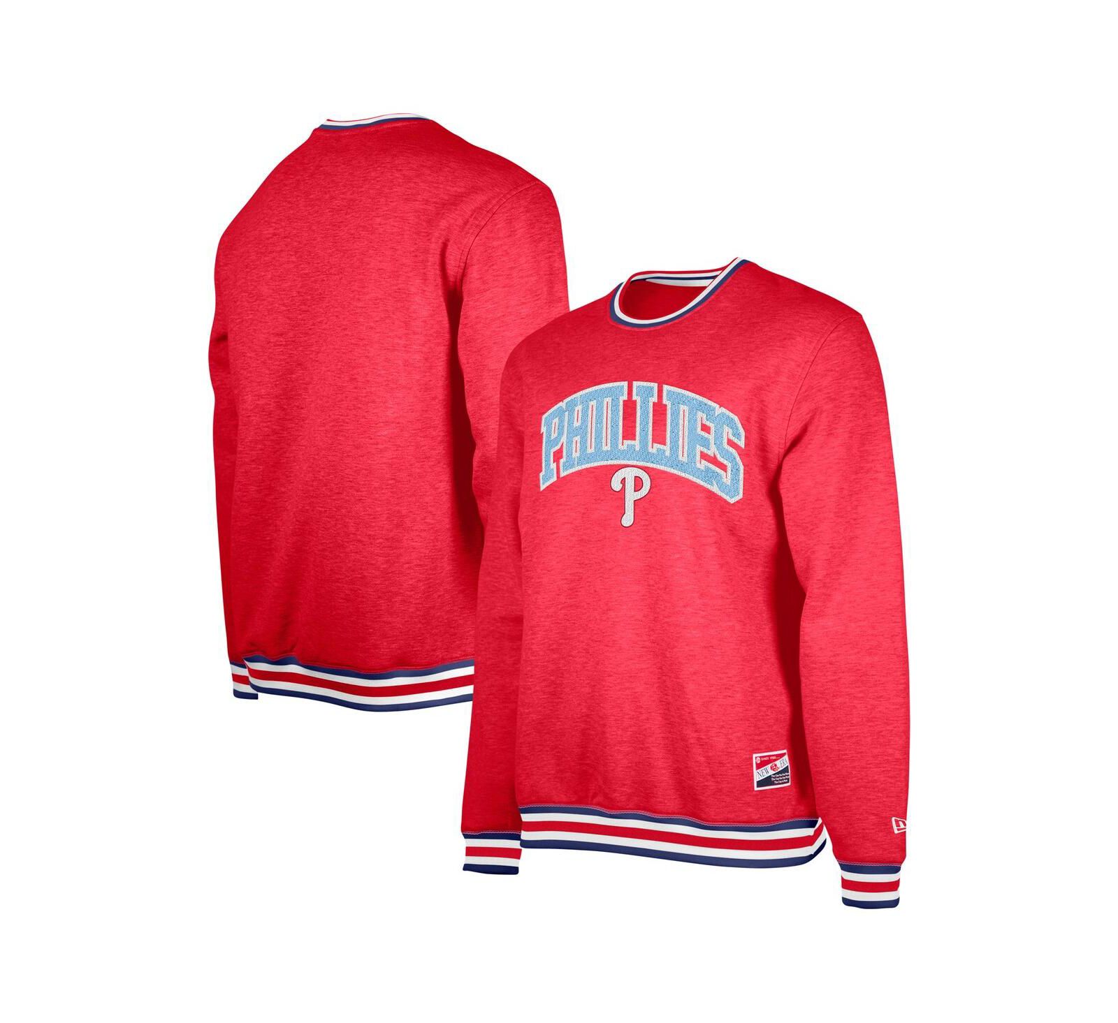 New Era Men's Red Philadelphia Phillies Father's Day Pullover Sweatshirt