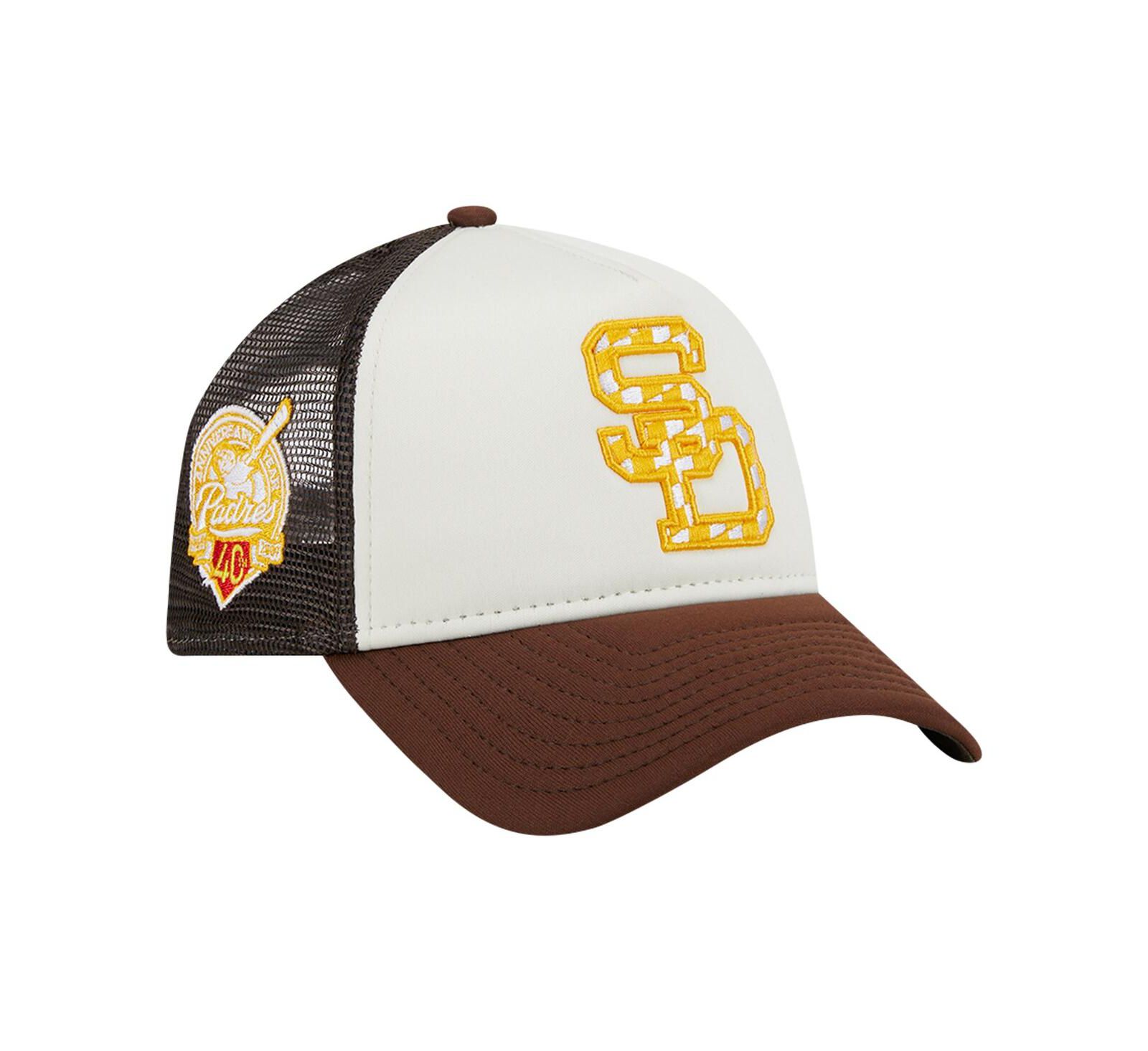 New Era Мужская кепка New Era San Diego Padres Checkered Flag A-Frame Trucker 9FORTY White/Brown