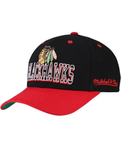 Мужская регулируемая кепка Mitchell & Ness Chicago Blackhawks, черная и красная