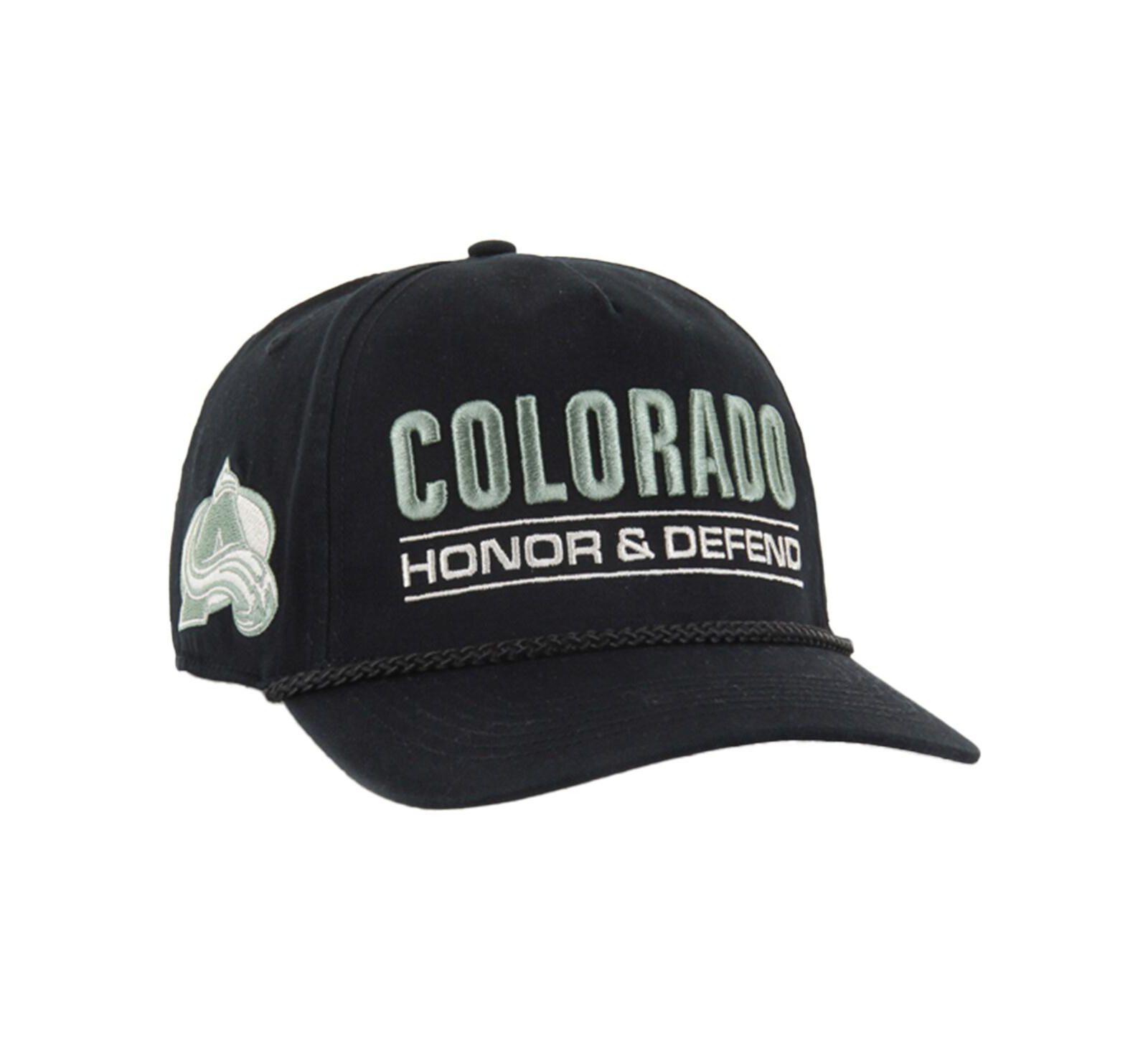 '47 Brand Men's Black Colorado Avalanche OHT Military Appreciation Homeland Honor and Defend Hitch Adjustable Hat