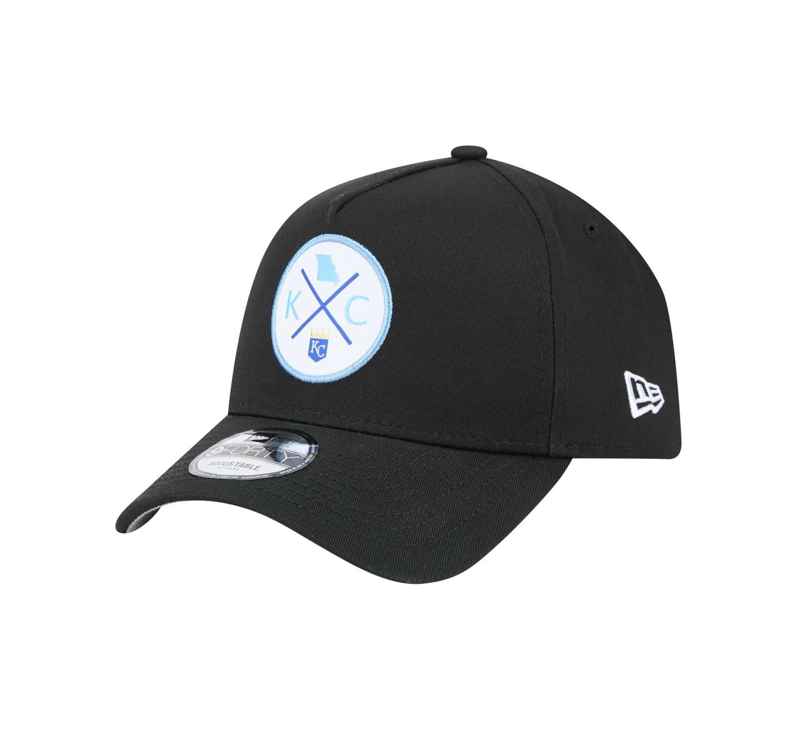 New Era Men's Black Kansas City Royals 9FORTY A-Frame Adjustable Hat