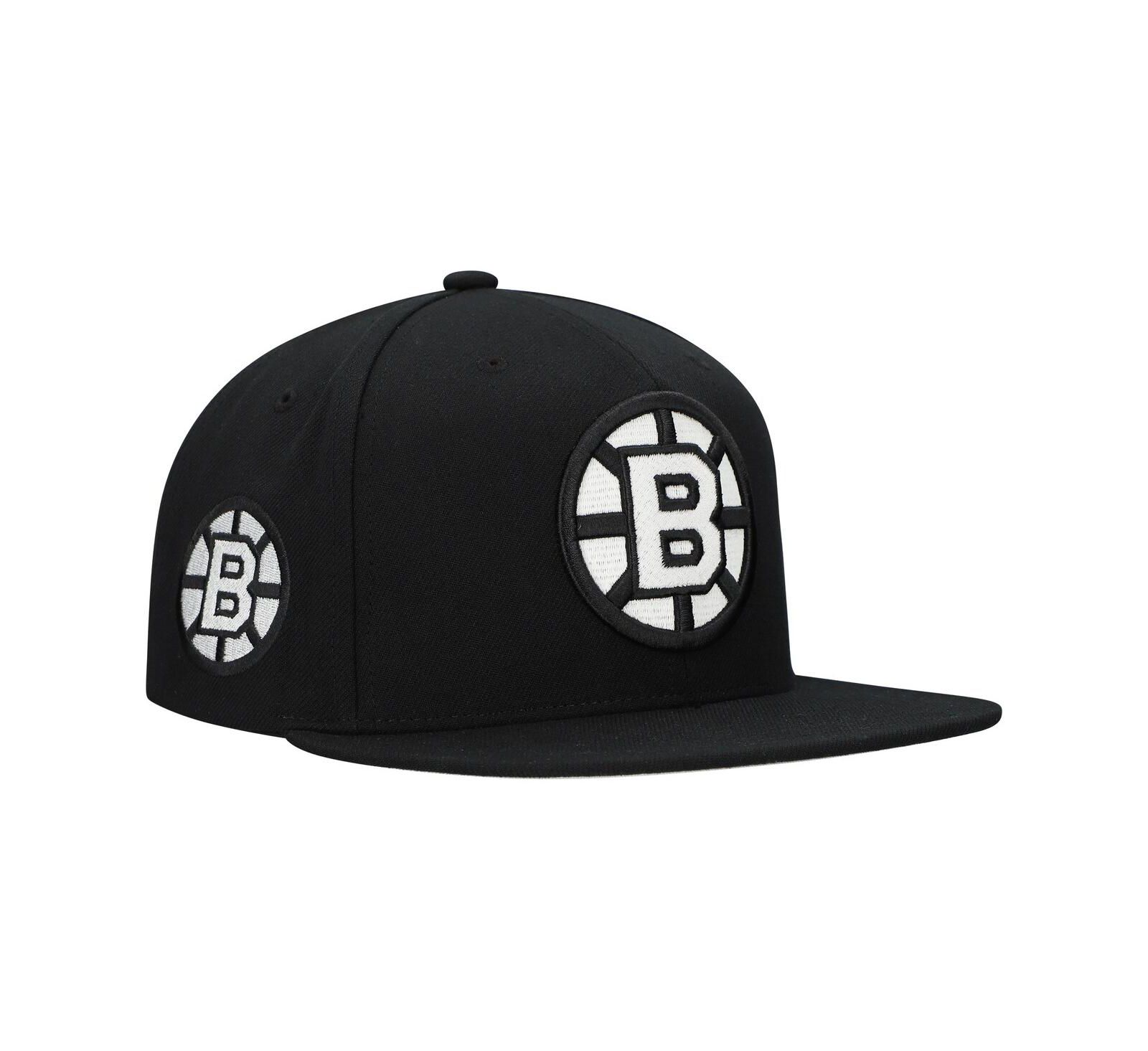 Мужская кепка Mitchell & Ness, черная, Boston Bruins Team Snapback