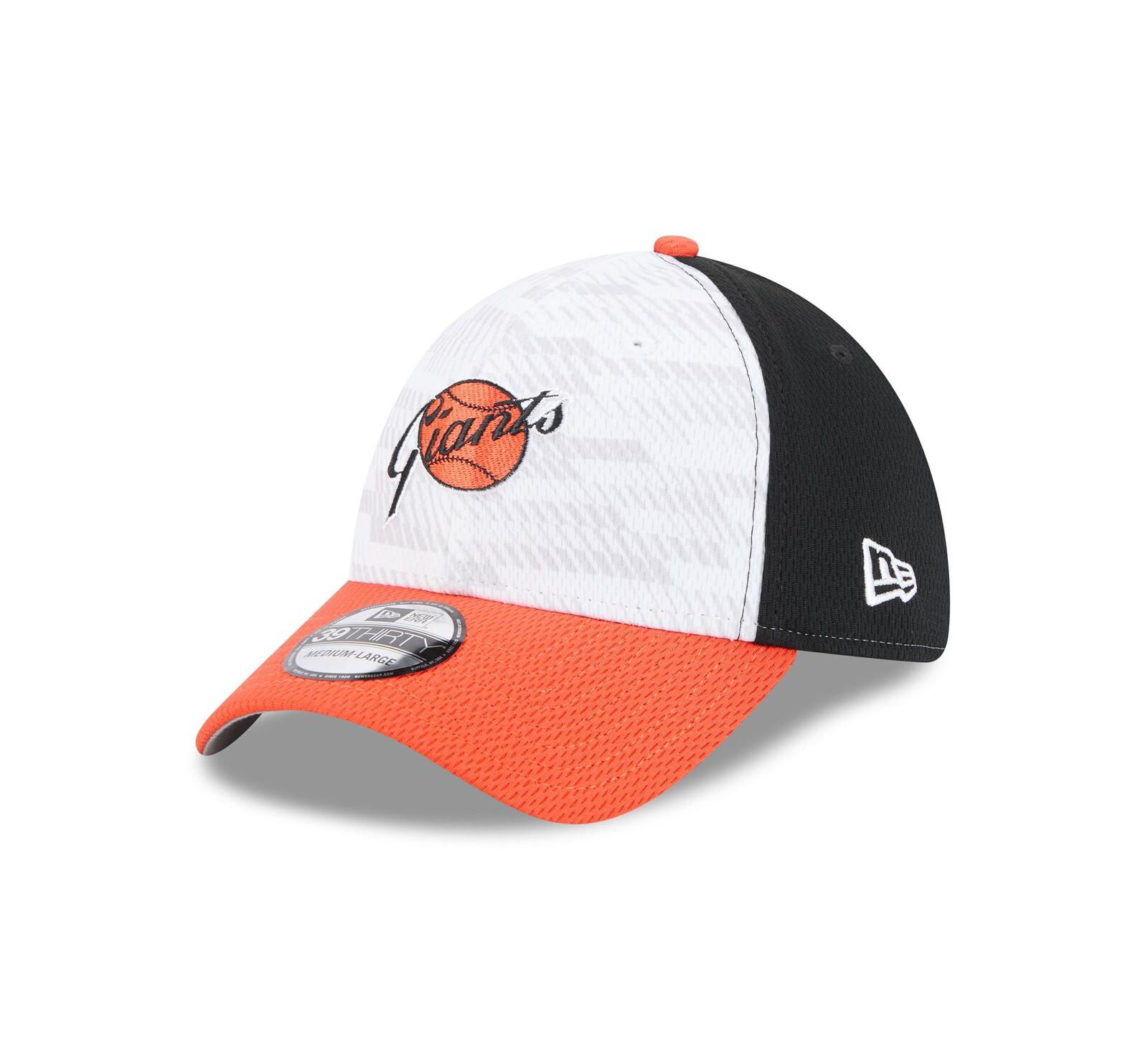 New Era Men's Black/Orange San Francisco Giants 2025 MLB Clubhouse 39THIRTY Flex Hat