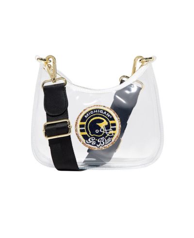 Stoney Clover Lane Прозрачная изогнутая сумка через плечо Michigan Wolverines Clear Curved Crossbody Bag