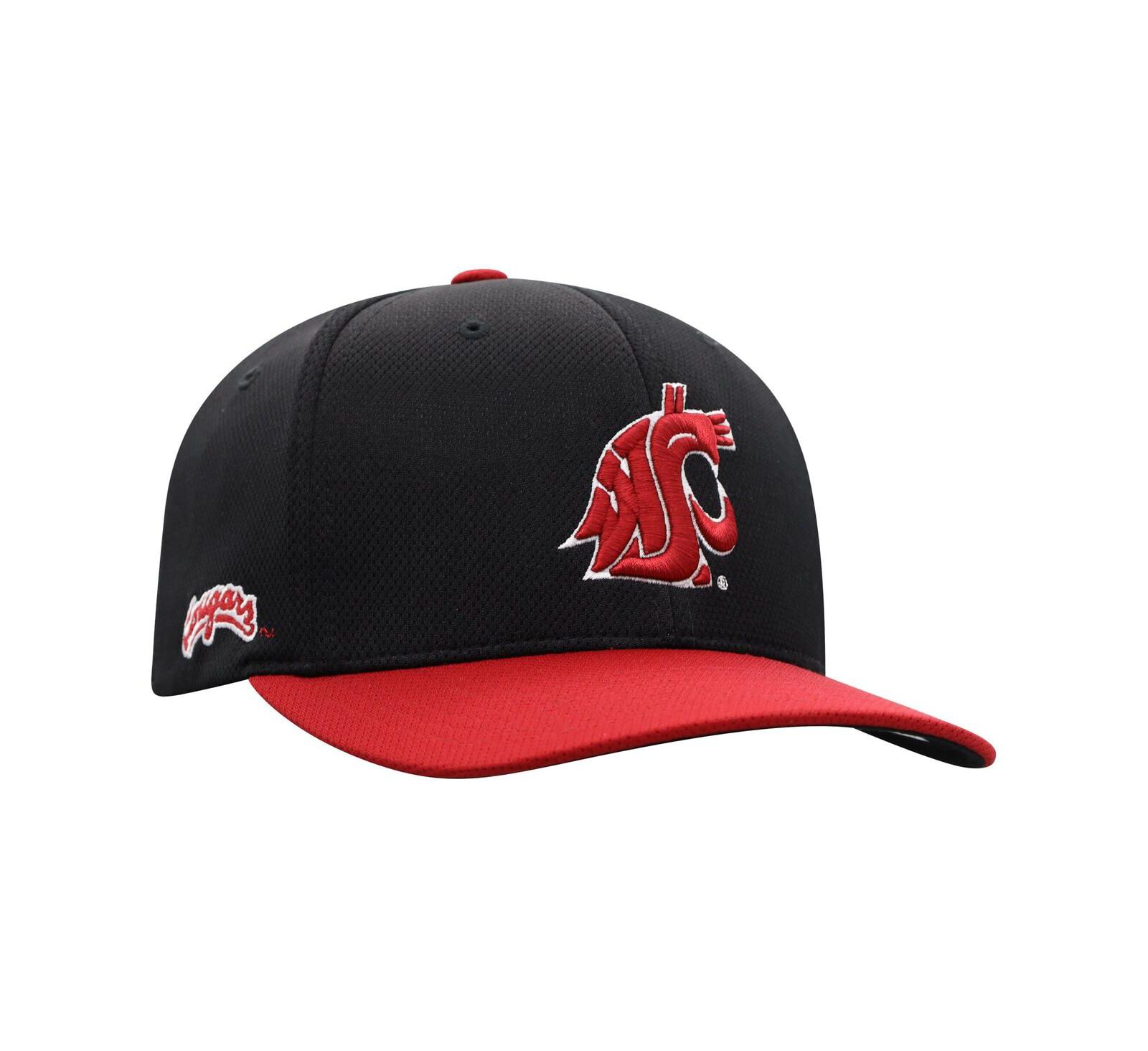 Top of the World Men's Black Washington State Cougars Reflex Fitted Hat