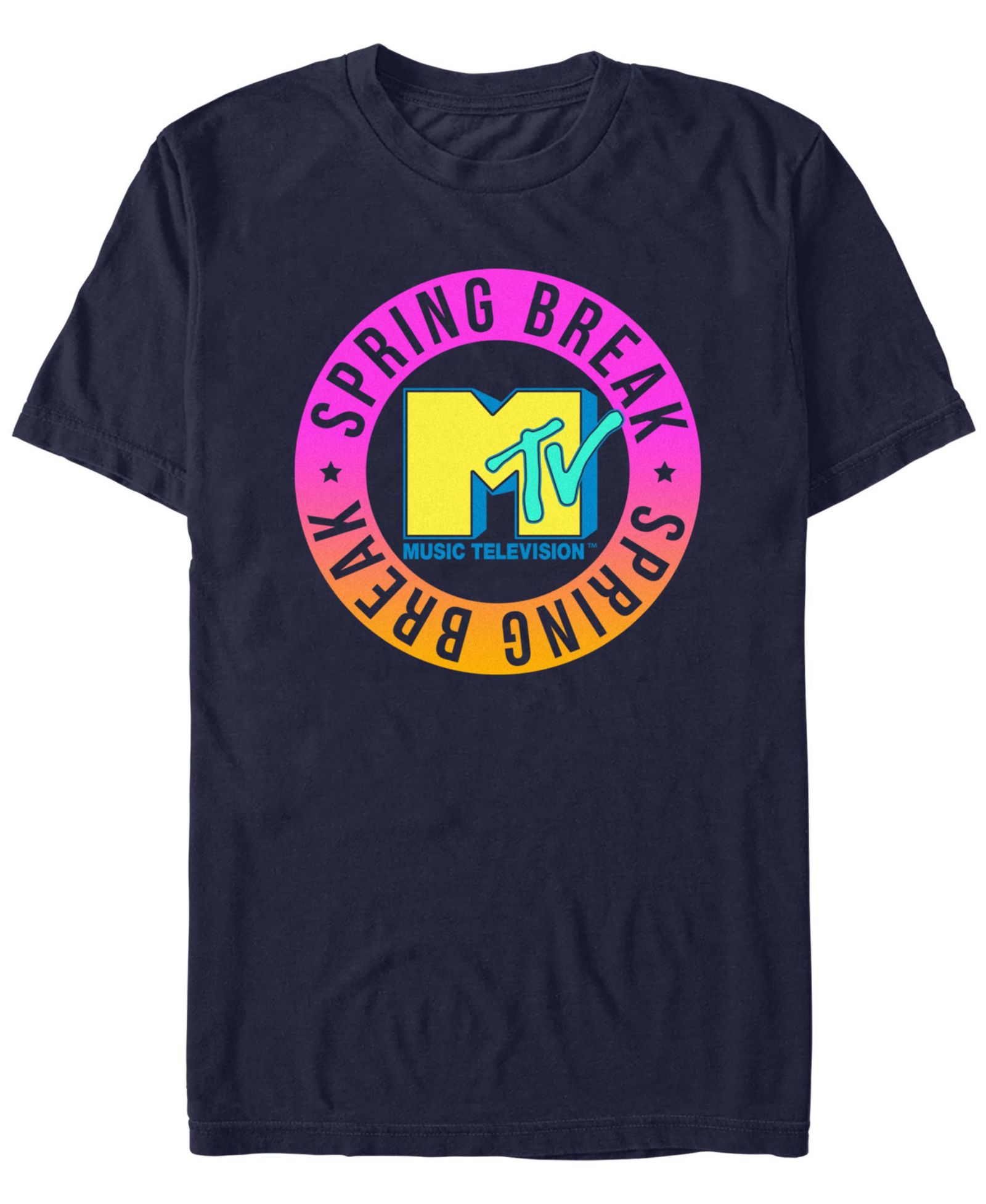 MTV Men's MTV Spring Break Circle Short Sleeve T-Shirt