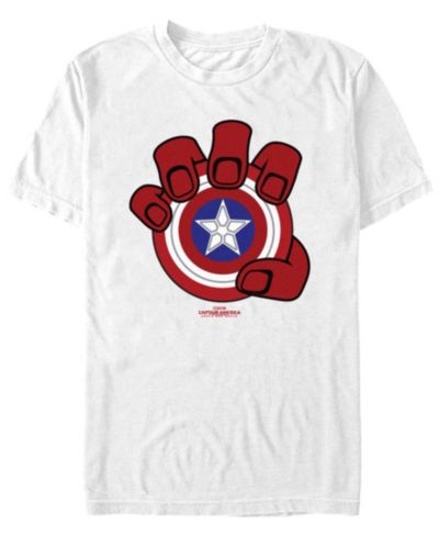 Мужская футболка Marvel Red Hand And Shield Short Sleeve