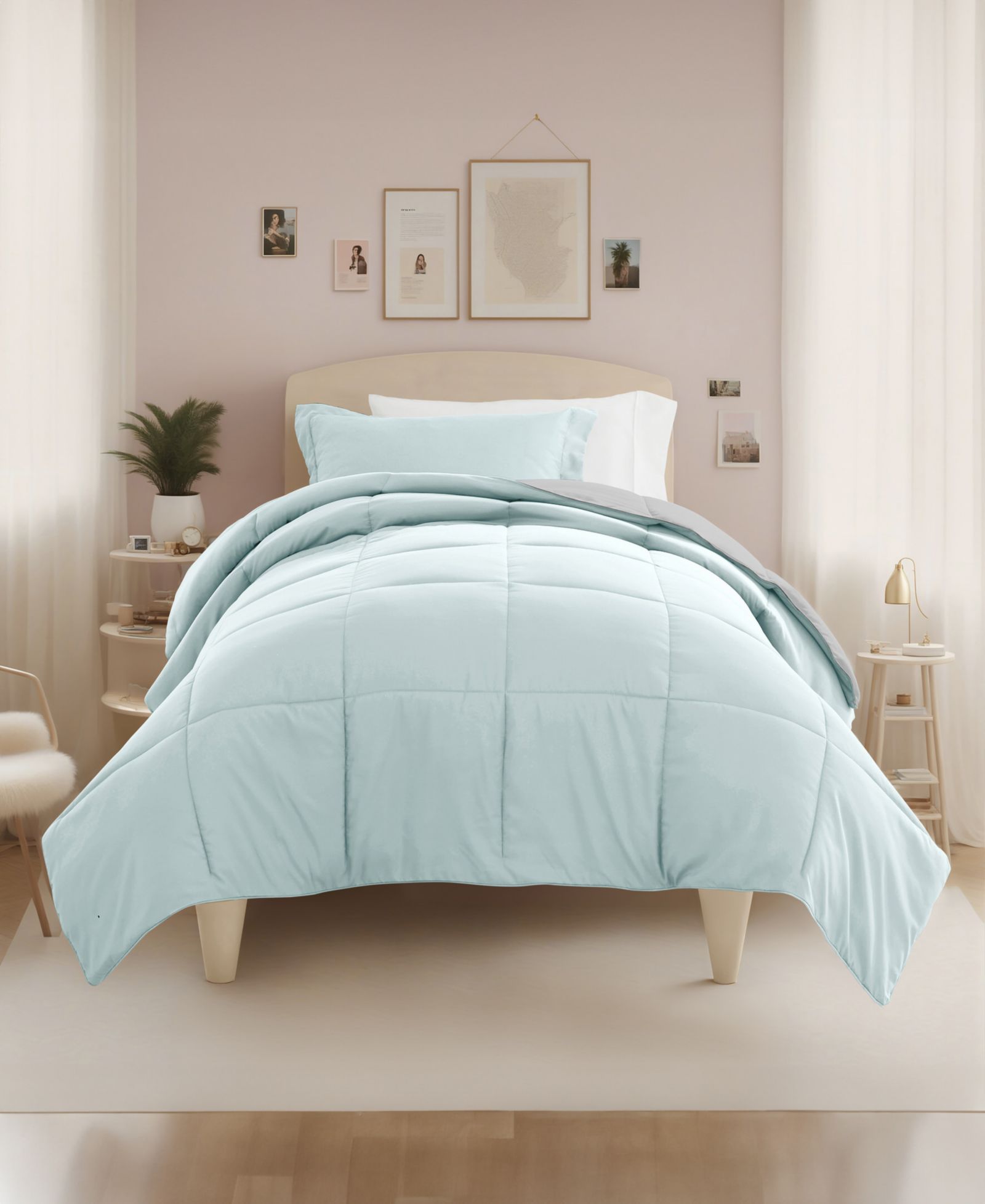 Комплект из 8 одеял ienjoy Home Solid Reversible Dorm, Twin XL