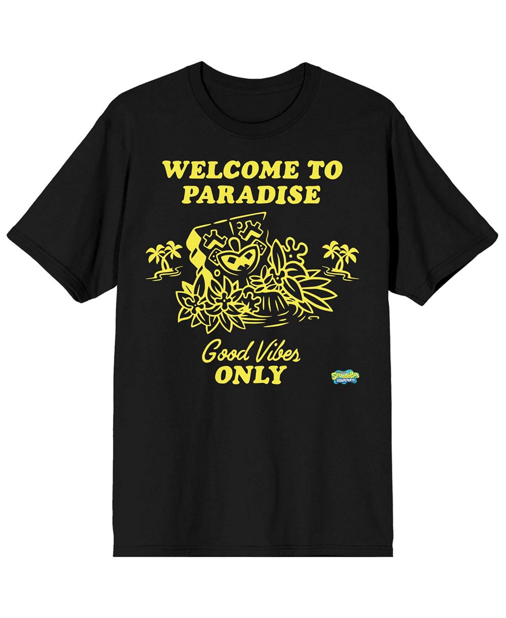 SpongeBob SquarePants Men's Welcome to Paradise Good Vibes Only Graphic Tee